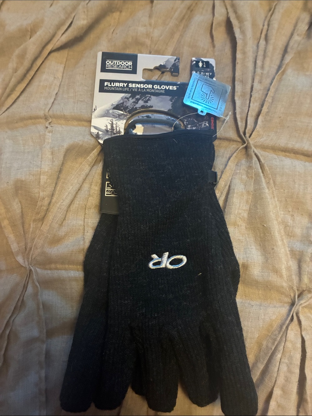 Outdoor Research Black Flurry Sensor Gloves